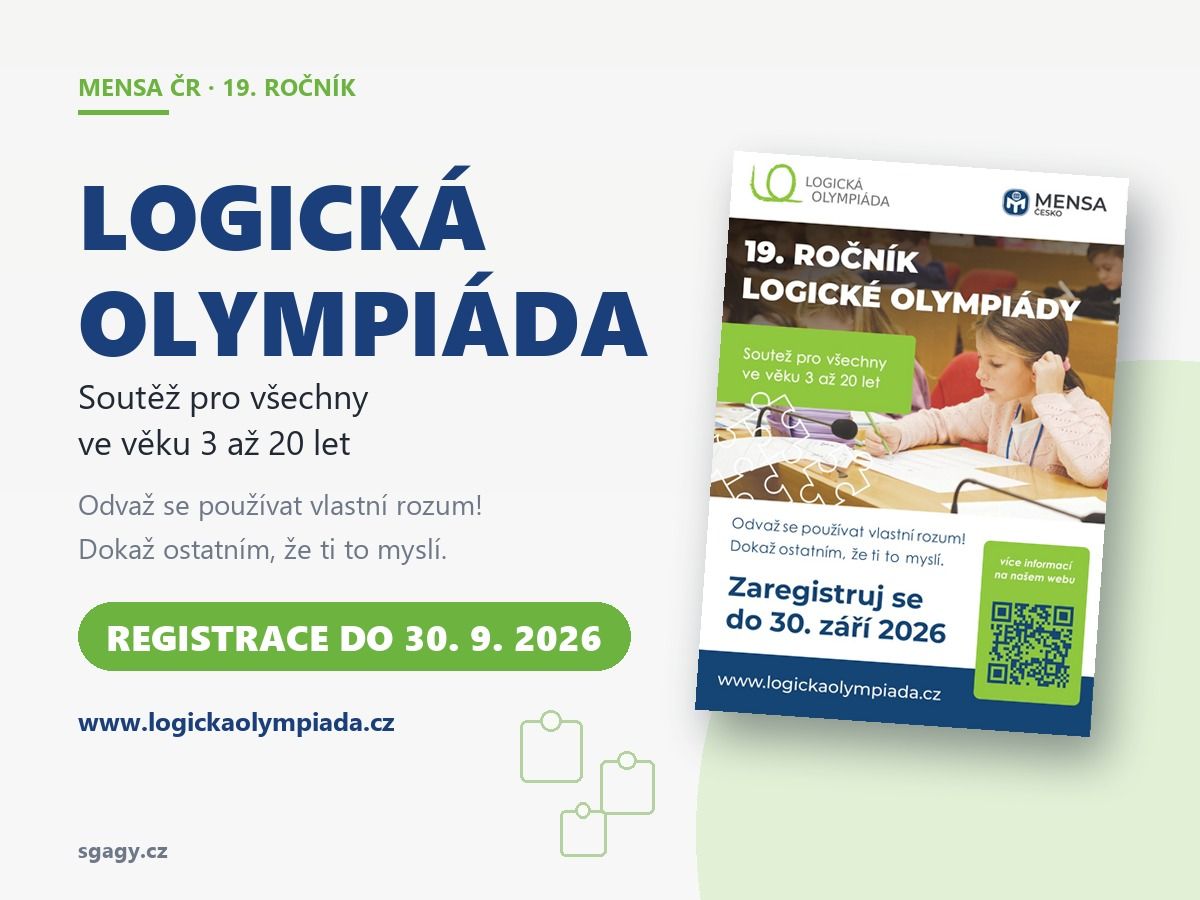 Logická olympiáda 2026 – registrace do 30. září