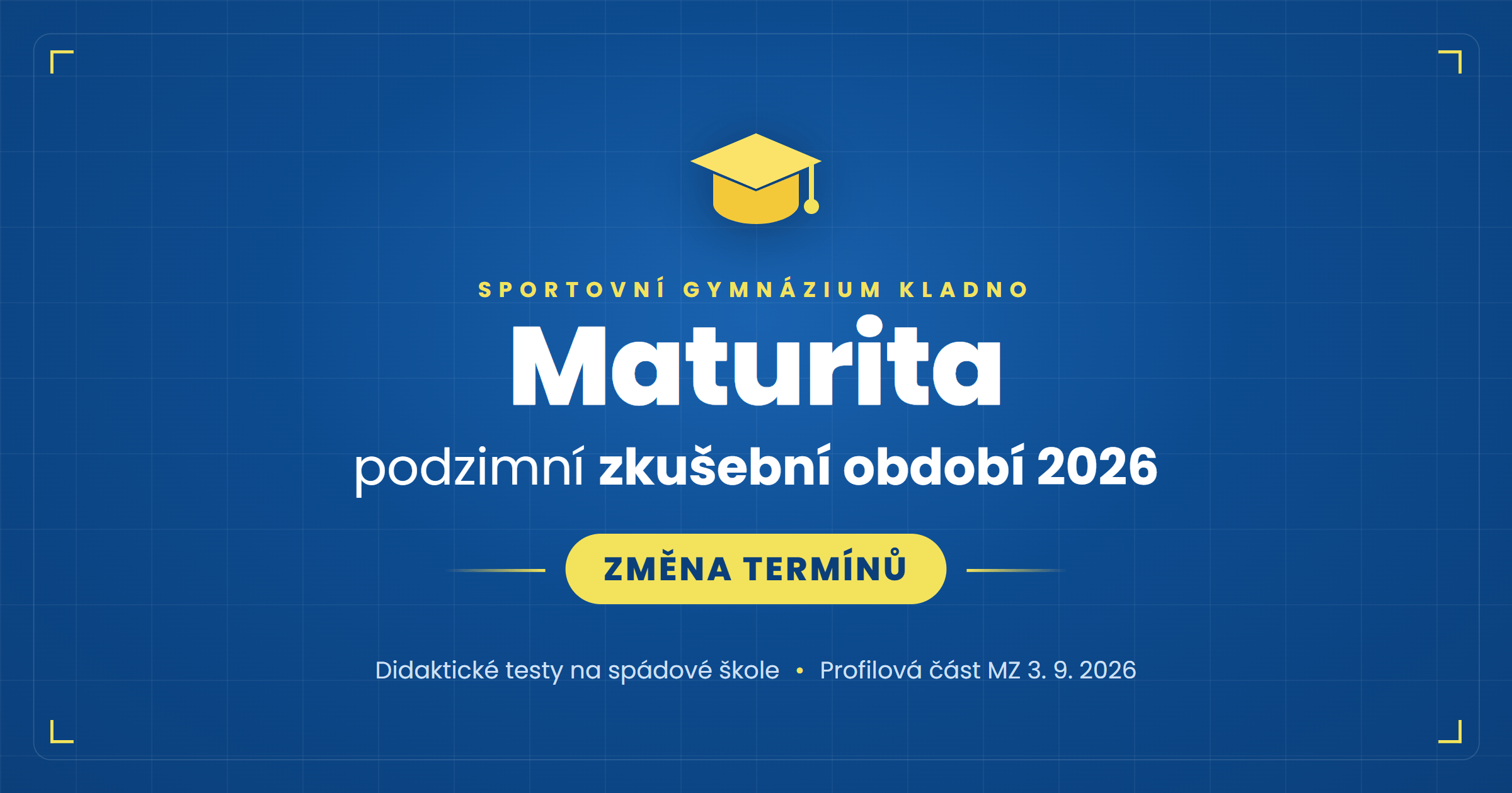 Maturita – podzimní zkušební období 2026: změna termínů